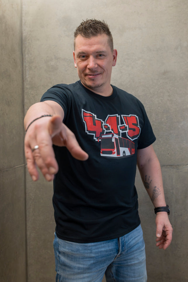 BUSFAHRERGRUSS T-SHIRT SCHWARZ