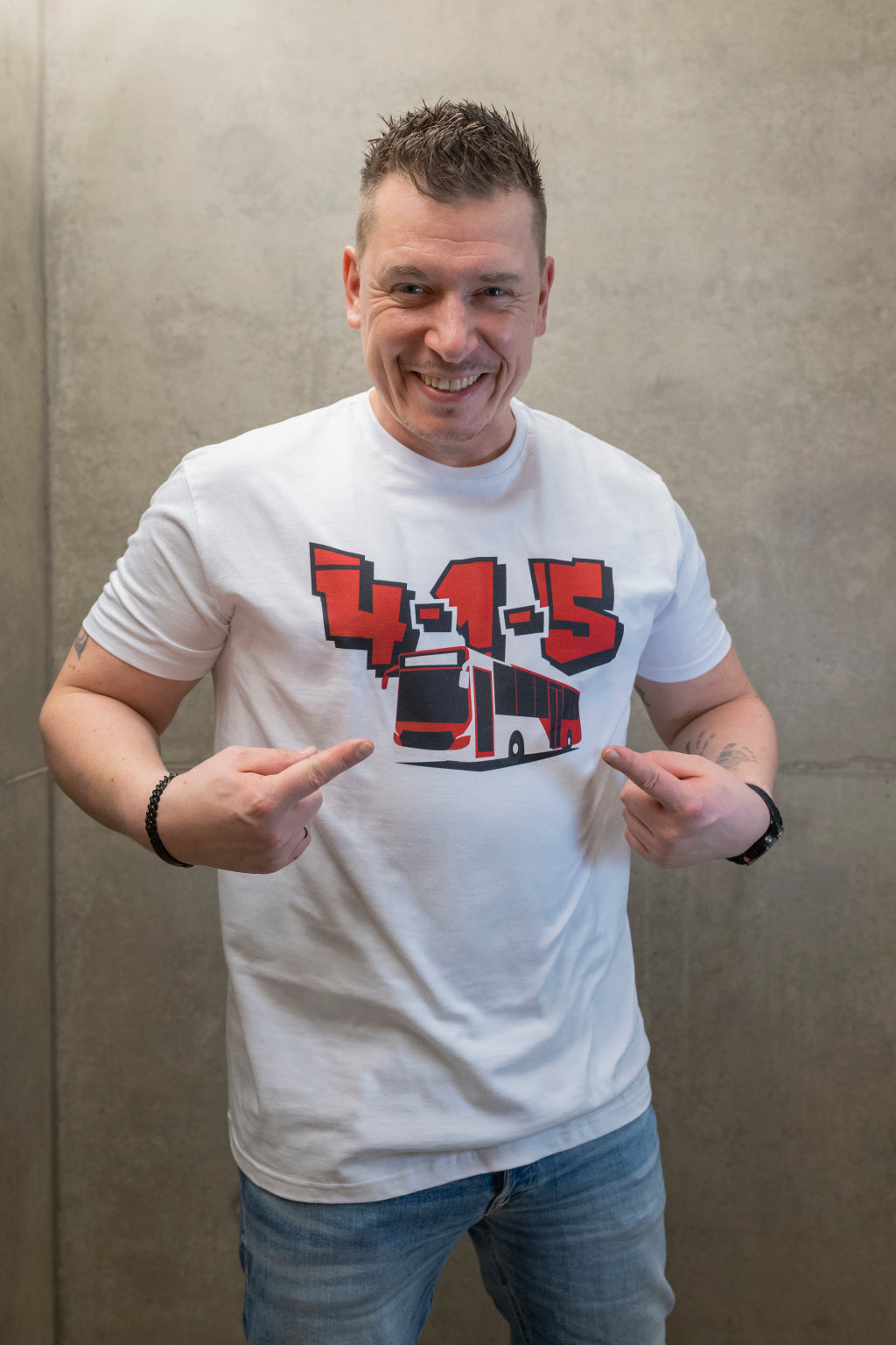 BUSFAHRERGRUSS T-SHIRT WEISS